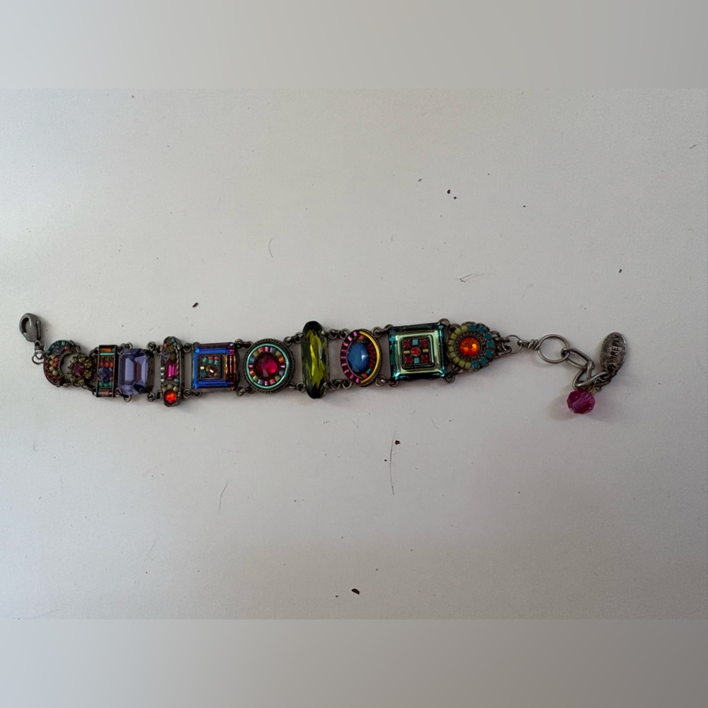 Firefly Elizabeth Signature La Dolce Vita Multicolor Swarovski Antiqued Bracelet